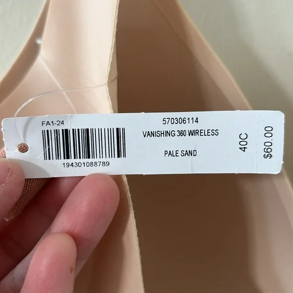 SOMA Intimate Vanishing 360 Wireless Bra Pale Sand Size 40C NWT - Picture 8 of 9